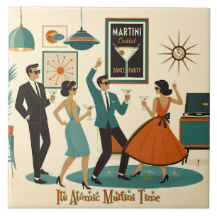Mid Century Het Is Tijd Voor Een Atomair Martini C Tegeltje