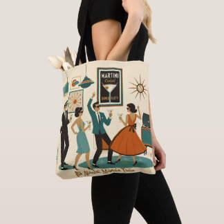 Mid Century Het Is Tijd Voor Een Atomair Martini C Tote Bag