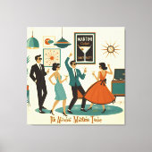 Mid Century Het Is Tijd Voor Een Atomische Martini Canvas Afdruk (Voorkant)