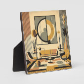 Mid Century Interior Design Autumn Hues Livingroom Fotoplaat (Voorkant)