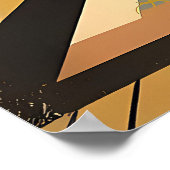 Mid Century Interior Design Autumn Hues Livingroom Poster (Hoek)