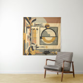 Mid Century Interior Design Autumn Hues Livingroom Wandkleed (In Situ (horizontaal))