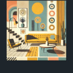 Mid Century Interior Design Desert Livingroom Canvas Afdruk<br><div class="desc">Welcome to my Mid Century Fantasy World! Designs in this store are born of growing up in a Mid Century home complete with Martini loving parents. Break out the cocktails. Merging fact with fantasy within Mid Century Modern, Jazz, Retro Futuristic, Atomic and Space Age Designs.</div>