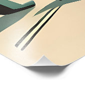 Mid Century Interior Design Sunrise Livingroom Foto Afdruk (Hoek)