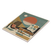 Mid Century Interior Design Sunrise Livingroom Tegeltje (Zijkant)