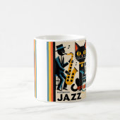 Mid Century Jazz Age HepCat Black Cat Koffiemok (Voorkant rechts)