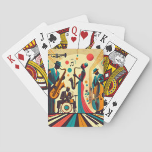 Mid Century Jazz Age Kwartet Pokerkaarten