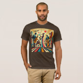 Mid Century Jazz Age Kwartet T-shirt (Voorkant volledig)