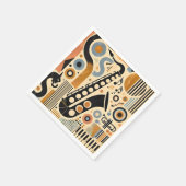 Mid Century Jazz Age Minimalist Art Saxofoon Servet (Hoek)