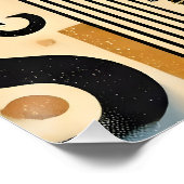 Mid Century Jazz Age Minimalist Art Saxophone Perfect Poster (Hoek)