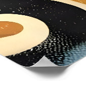 Mid Century Jazz Age Minimalist Art Saxophone Poster (Hoek)