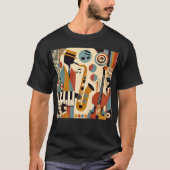 Mid Century Jazz Age Modern Minimalist Trio T-shirt (Voorkant)