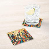 Mid Century Jazz Age Quartet Kartonnen Onderzetters (Insitu)