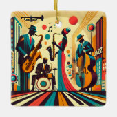 Mid Century Jazz Age Quartet Keramisch Ornament (Voorkant)
