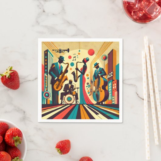 Mid Century Jazz Age Quartet Servet (Insitu)