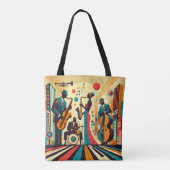 Mid Century Jazz Age Quartet Tote Bag (Achterkant)