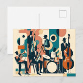 Mid Century Jazz Age Sextet Briefkaart (Voorkant / Achterkant)