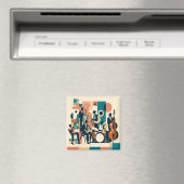 Mid Century Jazz Age Sextet Magneet (Insitu (Vaatwasser))
