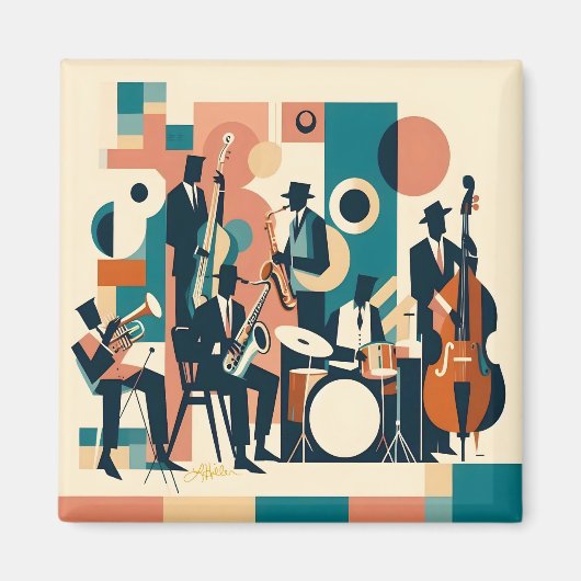 Mid Century Jazz Age Sextet Magneet (Voorkant)