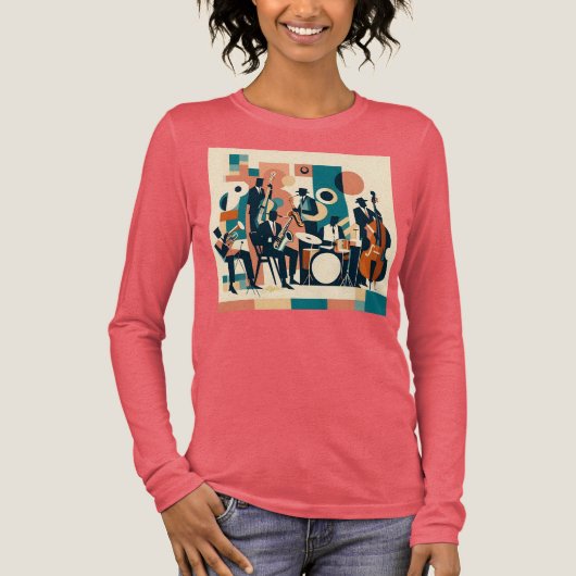 Mid Century Jazz Age Sextet Tri-Blend Shirt (Voorkant)