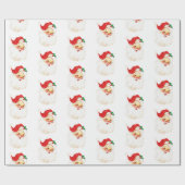 Mid Century  Jolly Santa Claus Cadeaupapier (Vlak)