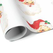 Mid Century  Jolly Santa Claus Cadeaupapier (Rol Hoek)