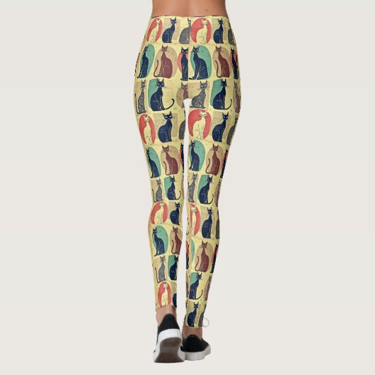  mid-century katten leggings (Achterkant)