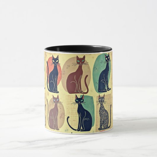  mid-century katten mok (Midden)