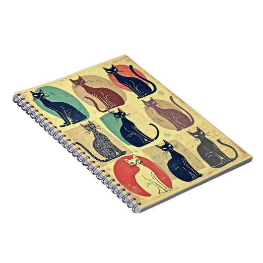  mid-century katten notitieboek (Rechterzijde)