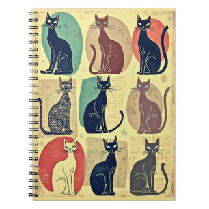  mid-century katten notitieboek