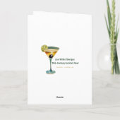 Mid Century Kerst Cocktail Party Happy Hour Kaart (Achterkant)