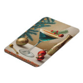 Mid Century Kerst Cocktailparty Happy Hour Magneet (Linkerzijde)