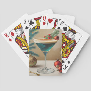 Mid Century Kerst Cocktailparty Happy Hour Pokerkaarten