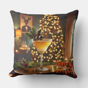 Mid Century Kerst Mis Feestelijke Cocktails Kussen