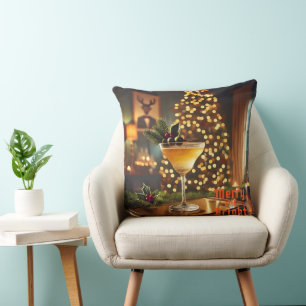 Mid Century Kerst Mis Feestelijke Cocktails Kussen