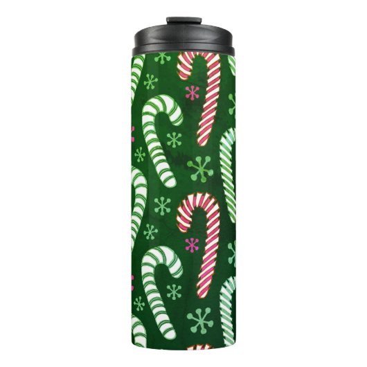 Mid Century Kerst Thermische Tumbler Thermosbeker (Voorkant)