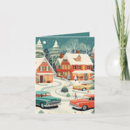 Mid Century Kerstmis Kaart