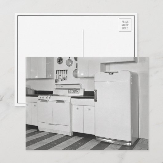 Mid-Century Kitchen, 1951 Briefkaart (Voorkant / Achterkant)