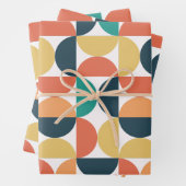 Mid Century Kleurrijk Modern Abstract Patroon Inpakpapier Vel (In situ)