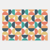 Mid Century Kleurrijk Modern Abstract Patroon Inpakpapier Vel (Voorkant)