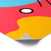 Mid Century Kleurrijke Abstracte Kunst Poster (Hoek)