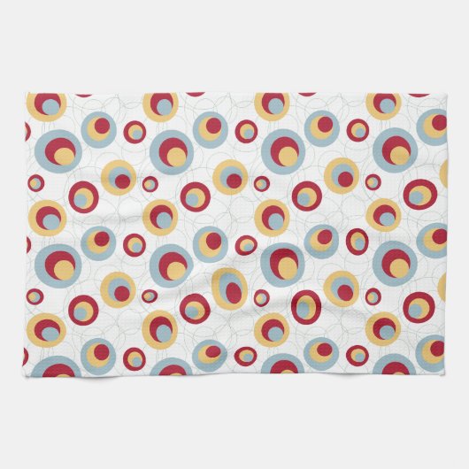 Mid Century Leopard Spots Retro Patroon Theedoek (Horizontaal)