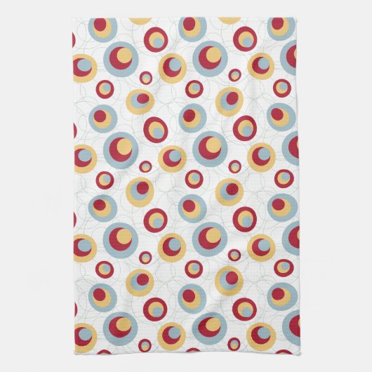 Mid Century Leopard Spots Retro Patroon Theedoek (Verticaal)