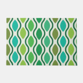 Mid Century Limoen Olijfgroen Ogeepatroon Deurmat (Voorkant)