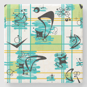 Mid Century Madras Stenen Onderzetter