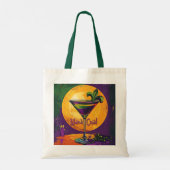 Mid Century Mardi Gras Sunset Fleur De Lis Martini Tote Bag (Achterkant)