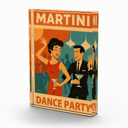 Mid Century Martini Dance Party Fotoblokken (Rechts)