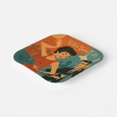 Mid Century Martini Dance Party Papieren Bordje (Gebogen)