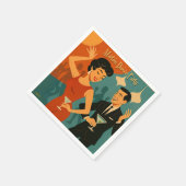 Mid Century Martini Dance Party Servet (Hoek)