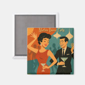 Mid Century Martini Feestje Magneet (Voorkant / Achterkant)